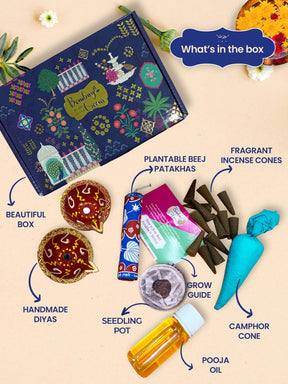 Diwali Puja Kit - 5 in 1 Samagri Box