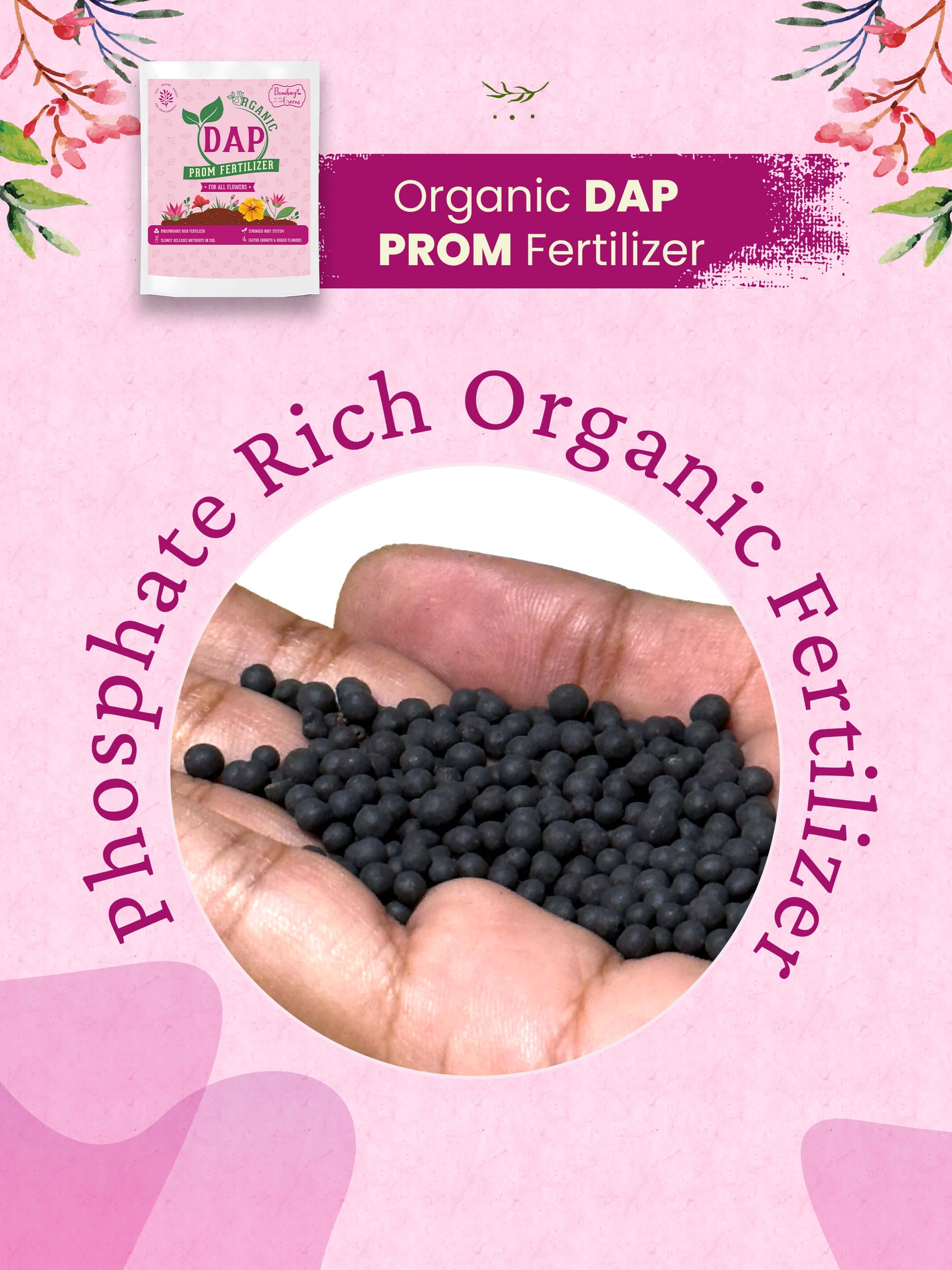 Organic DAP PROM Fertilizer for Roses & Flowers - 900 Grams