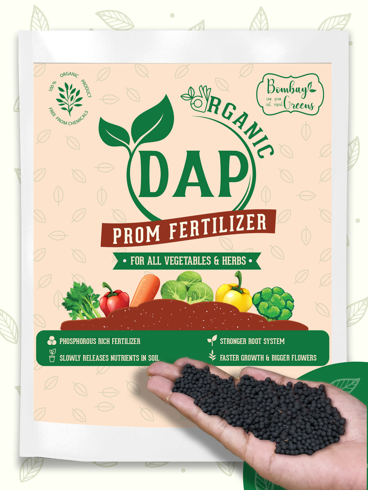 Organic DAP PROM Fertilizer for Vegetables - 900 Grams