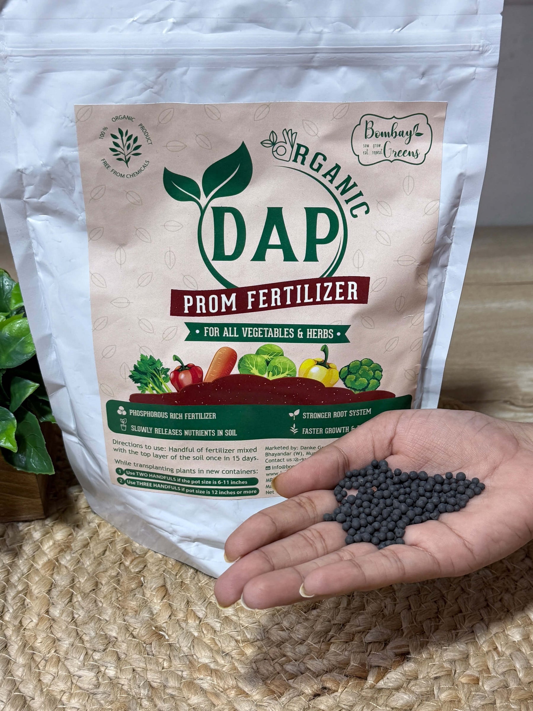 Organic DAP PROM Fertilizer for Vegetables - 900 Grams