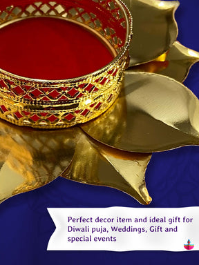 Decorative Metal Diya - Diwali Gift (Pack of 2)